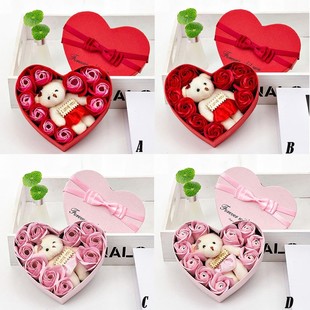 2021 Valentines Day 10 Flowers Soap Flower Gift Rose Box