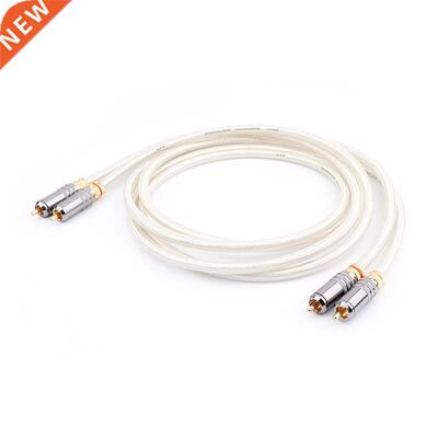 Pair QED 5N Copper Silver Plated RCA Audio Cable HIFI RCA Ca