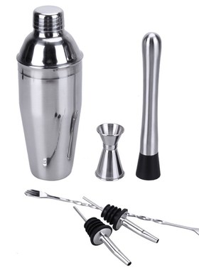 6Pcs 750ml Stainless Steel Cocktail Shaker Bar Set Wine Mart
