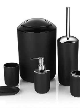 6Pcs Luxury Bathroom Accessories Plastic Lotion Bottle