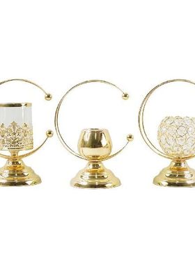 Iron Candlestick Moon Shaped Candle Stand Holder Festivals