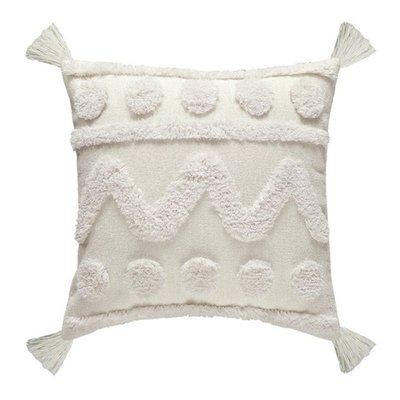 2022 New Nordic White Throw Pillow Case Wave Striped Tufted