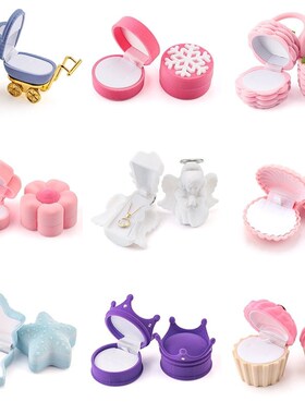 1 Piece Lovely Velvet Jewelry Box Container Wedding Ring