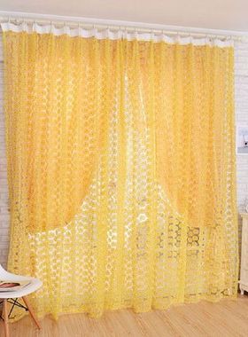 Rose Pattern Room Window Divider Screen Panel Voile Organdy