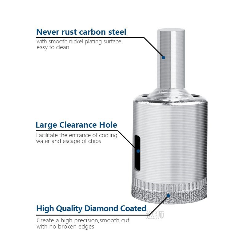 CMCP 10/15/18/28pcs Diamond Coated Drill Bit Set Tile Marble
