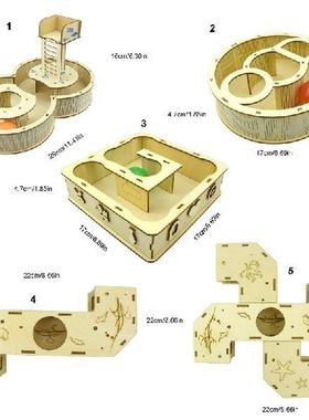 Hamster Maze House Wooden Sport Tracks Hideout Tunnel