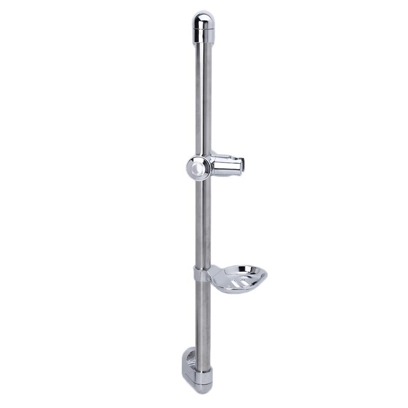 A Set Shower Rod Soap Dish Lifter Pipe ABS Lifting Frame Adj