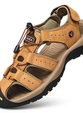 Genuine Leather Men Shoes Summer New Large Size Mens Sa