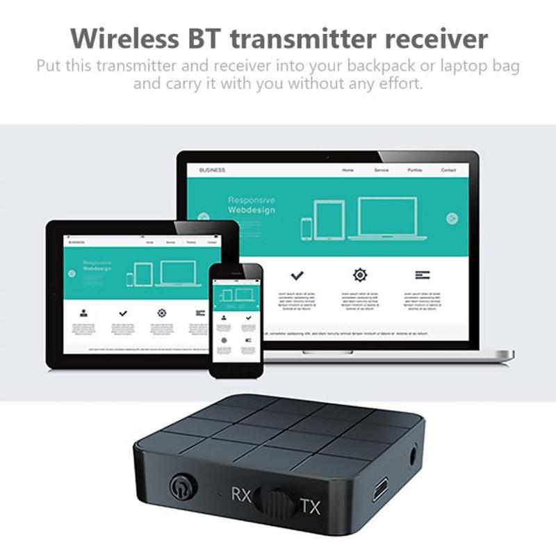 KN321 KN330 Bluetooth-compatible Adapter 2 in 1 Portable 3.5