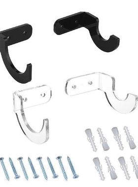 2 Pair Clear Black Acrylic Baseball Bat Rack Display Shelf