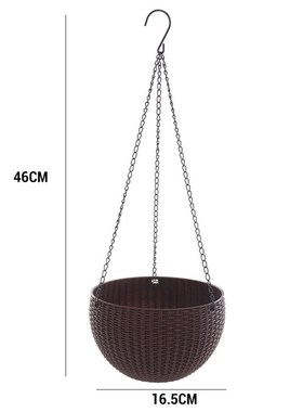 Chain Hanging Planters Flower Pot Basket Plastic Vase Garden