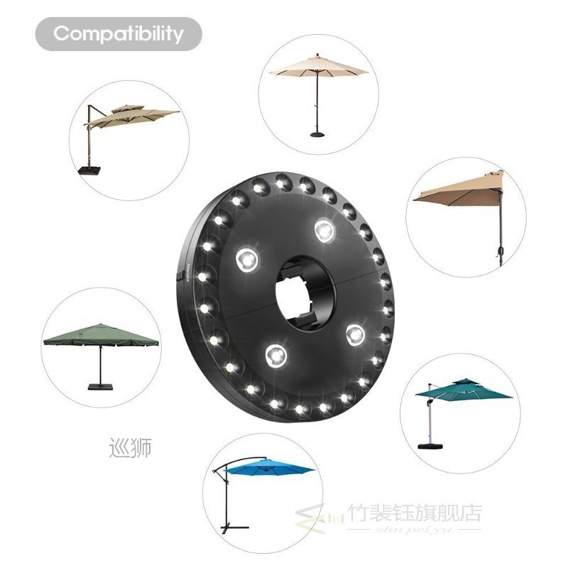 28 Led 3 Level  Umbrella Pole Light Fashion Parasol Led Ligh