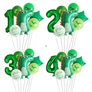Aluminum film dinosaur balloon number set birthday party
