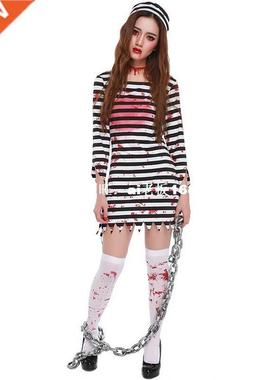 Takerlama Convict Criminal Zombie Black White Stripe Prisone