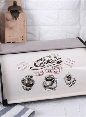 Vintage Bread Box Storage Bin Rollup Top Light Gray Small