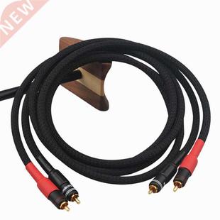 Pair 4N Oxygen Free Copper RCA Cable Amplifier HiFi Audio Li