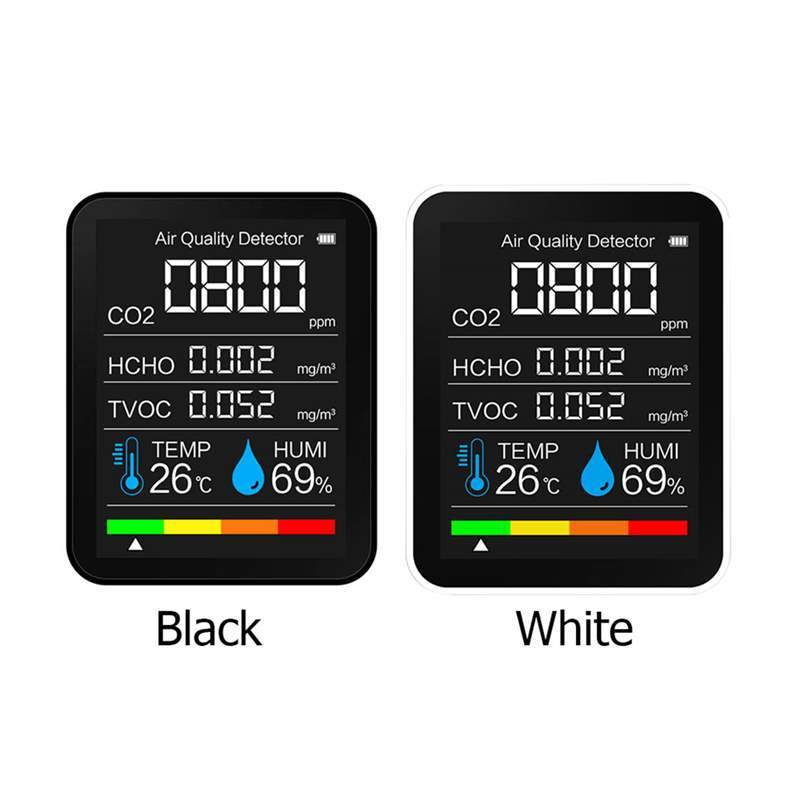 5 in 1 CO2 Meter Digital Temperature Humidity Sensor Tester