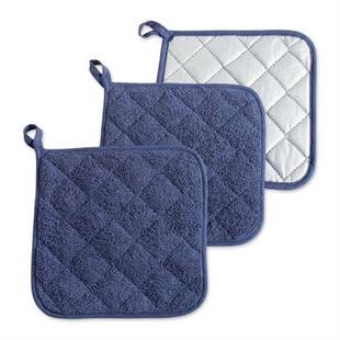 3pcs  2in1 Pot Holders Oven Mitts Cotton Mat Kitchen