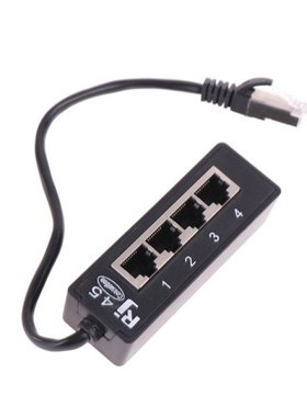Splitter Ethernet RJ45 Cable Adapter 1 Male To 4 Female Port