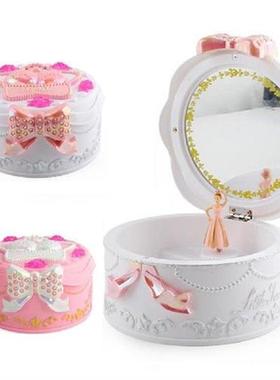 Rotating Dancing Music Box Eye-catching Jewelry Storage