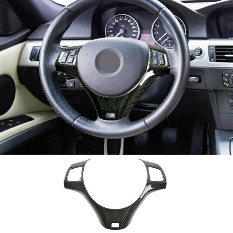 Car Interior Steering Wheel Decoration Cover Trim For-BMW 3