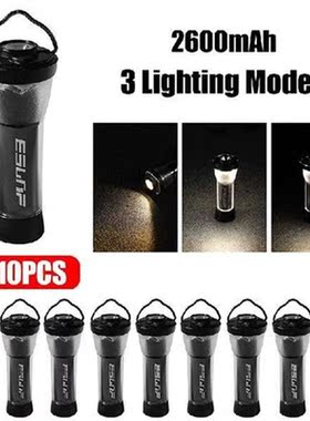 1-8pcs 3 Modes USB Rechargeable Flashlight Waterproof LED