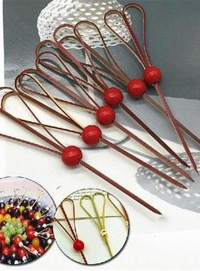 50Pcs Bamboo Fruit Sign Fork Sticks Buffet Cupcake Toppers