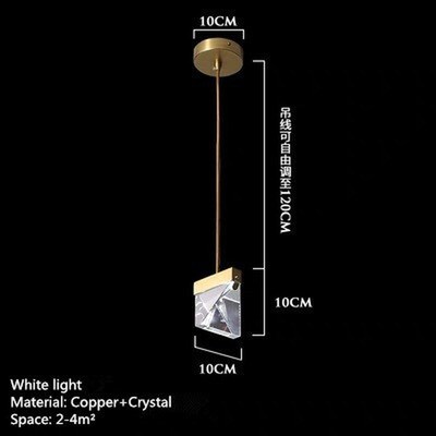 Nordic minimalist diamond led crystal chandelier light luxur