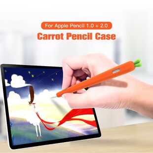 FONKEN For Apple Pencil 1 2 Case Cute Carrot Silicone Pen C