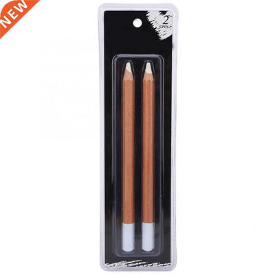 2Pcs White Charcoal Pencil Wood Professional Sketching Pen