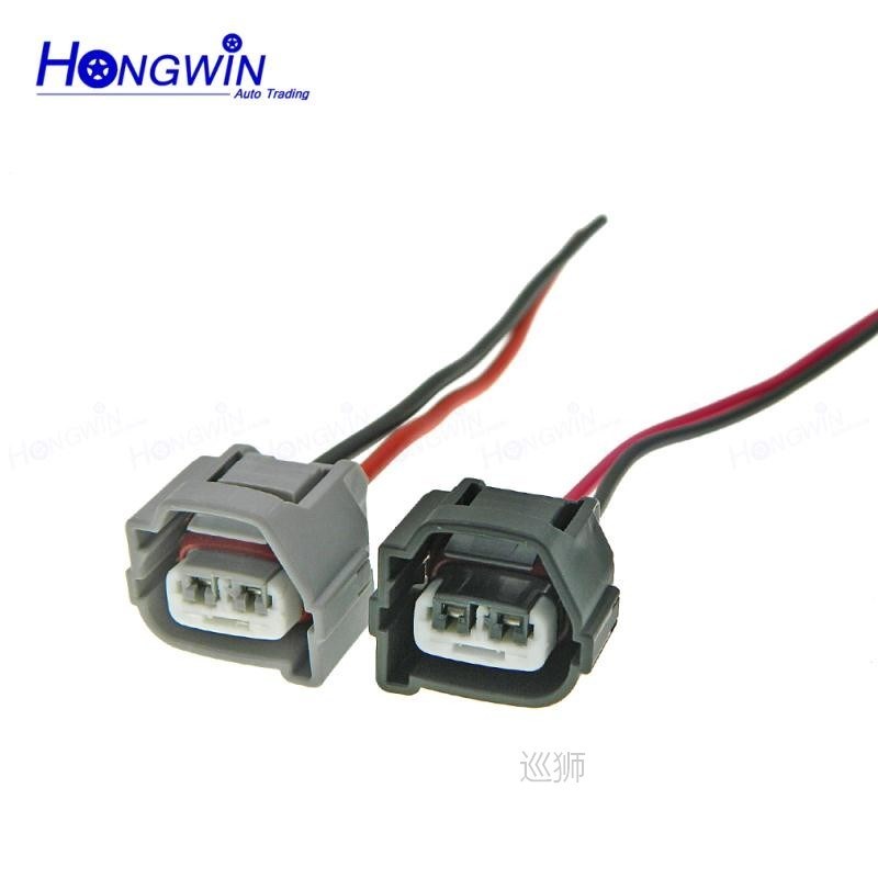 Pair 2 Pin Ignition Coil Connector Plug Cable Wire Harness F