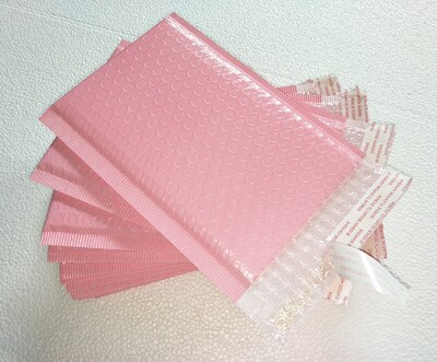 50pcs sable space 13x20 4cm Light pink Poly bubble Mailer en
