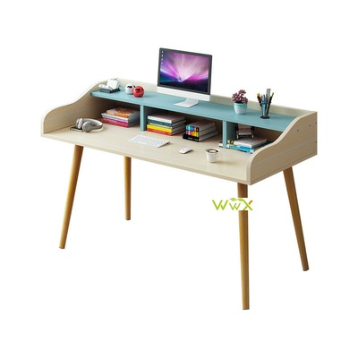 Economic And Creative Wood Simple Office Desk Double Layer