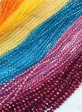40 colors available 1strand 2X3mm/3X4mm/4X6mm crystal rondel