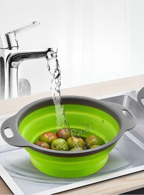 Stock Foldable Colander Food Grade Pasta Strainer Fruit Vege