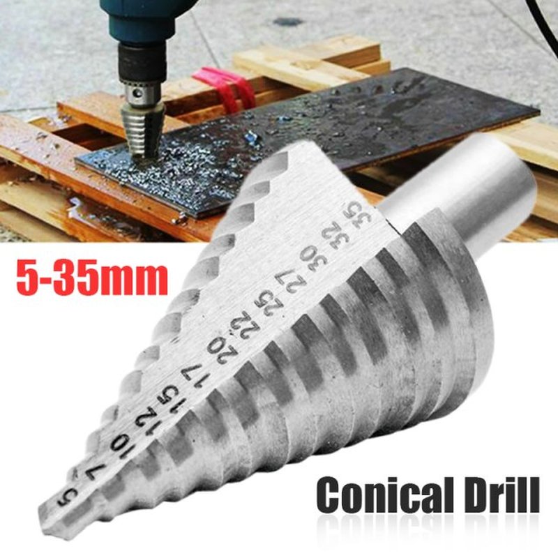 1pcs 5-35mm Spiral Grooved Center Drill Bit High Speed Steel