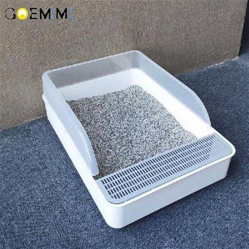Semi-closed Cat Litter Box Toilet Pet Wc Cat Toilet Clean