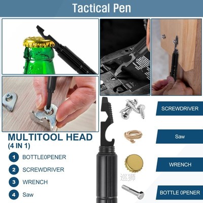 Multi-Function Tactical Pen Military Defense Protection Supp