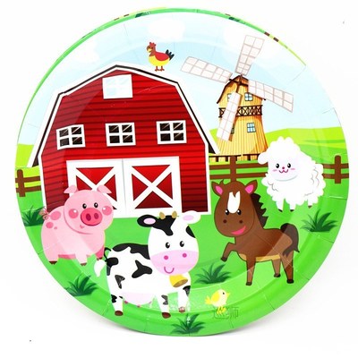 1set  Farm Animals cow pig Birthday Themed party decor Table