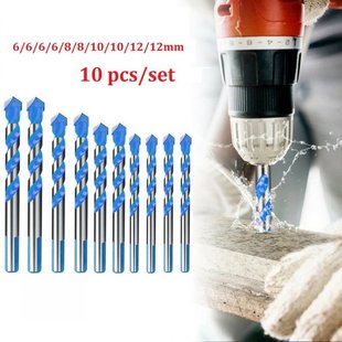 Glass Cerami Multi Bits 10PCS Triangle Drill functional Bit