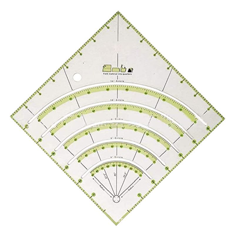 Arcs & Fans Quilt Circle Cutter Ruler,Multifunct