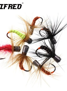 6pcs Weighted Fishing Fly Worm Mahalka Winter Fishing Jigs 1