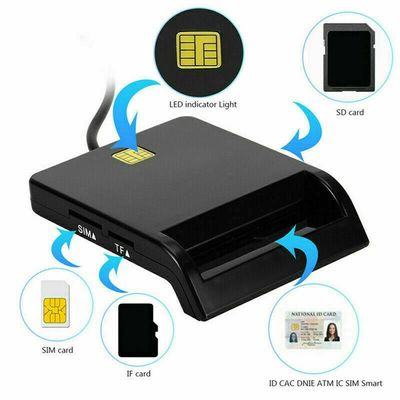 USB Smart Card Reader 适用于 Bank Card IC/ID DNIE ATM CAC EM