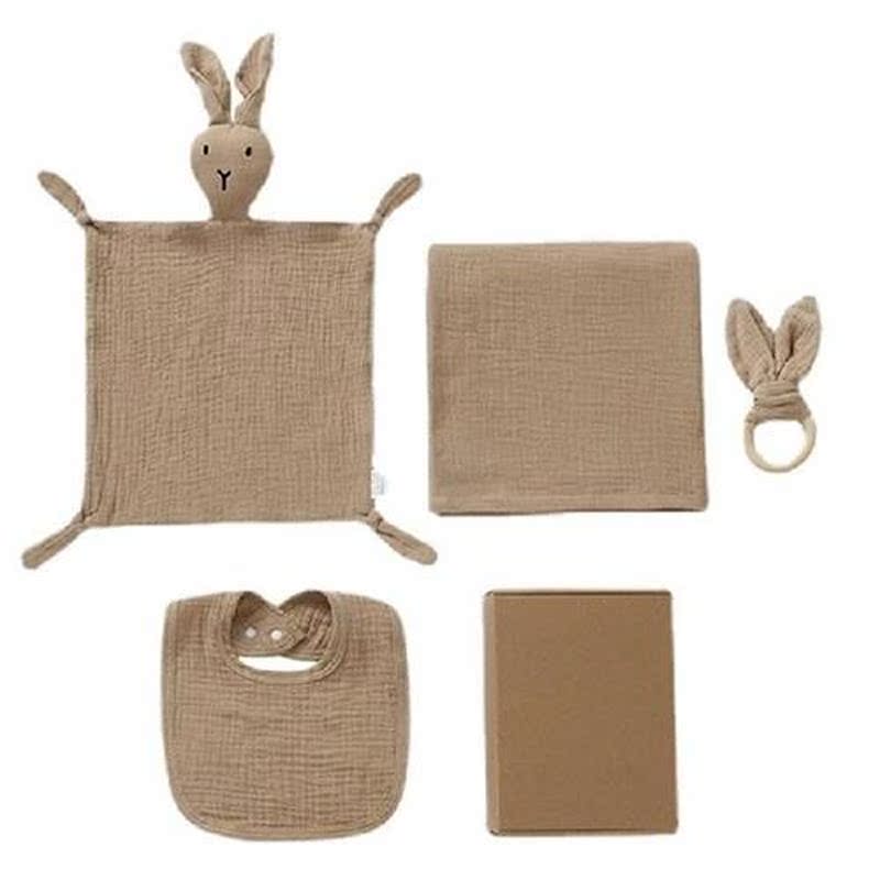 4Pcs/set Baby Cute Rabbit Pacifier Towel Baby Shower Gifts U
