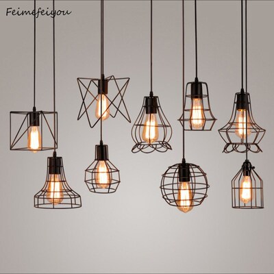 Retro wrought iron office Nordic retro industrial wind  cage