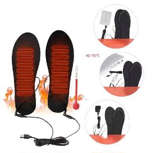2022 USB Heated Insoles Foot Warming Pad Feet Warmer Sock