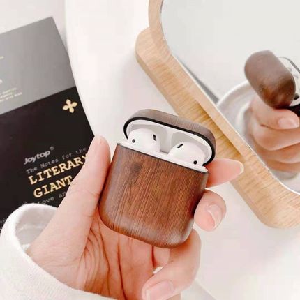 New Vintage Wood Headset Protective Skin For Airpods Case B