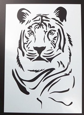 Stencils For Wall Animal Tiger DIY Layering Painting Scrapbo
