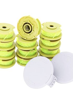12 Pack 11Ft 0.080Inch Replacement Trimmer Spools with 2 Cap