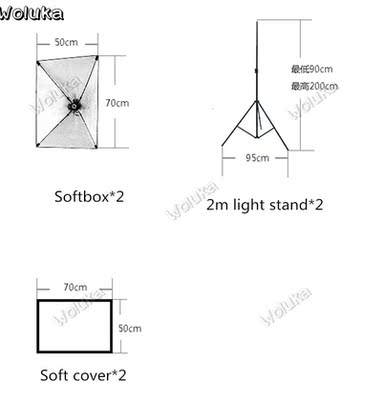 LED softbox Double photographic lamp set small studio micro